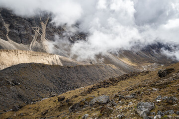 Vallée en route pour Narethang, treizième jour du Snowman Trek, Bhoutan