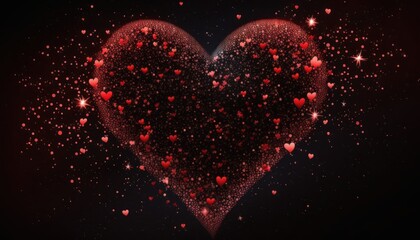 Valentine Heart made of stars