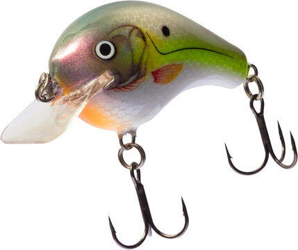 Large green fishing lure that is real and isolated in a png