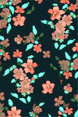 floral pattern with colorful flower Illustration