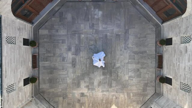 Sufi Whirling Dervish Drone Video, Fatih Istanbul, Turke