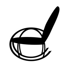 Rocking chair vector icon. Premium quality. Vector illustration