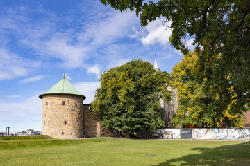 Fototapeta na wymiar Part of Akershus fortress in the capital (Oslo) Norway