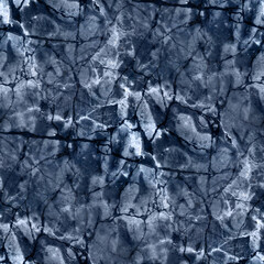 Blue marble tile background. Abstract texture. Seamless pattern like natural stone veins. 