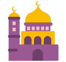 Ramadan Mosque Frame poster with moon and star decoration