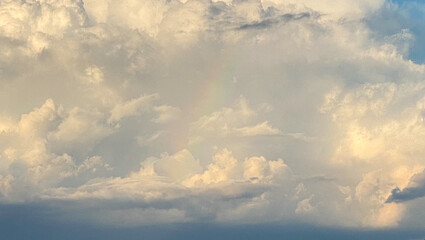 clouds in the sky during sunset spring storm