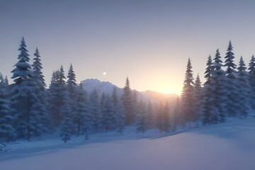 Fototapeta na wymiar Photography of beautiful winter landscape, winter forest.