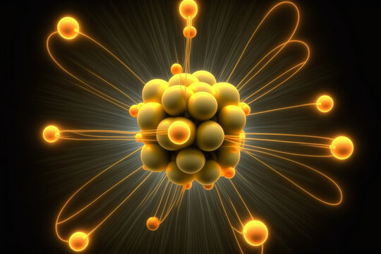 Atom Protons And Electrons, AI Generative