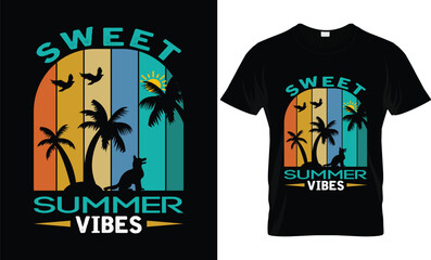 Summer typography t shirt design