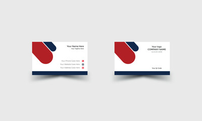 double sided professional business card design print layout vector file abstract 