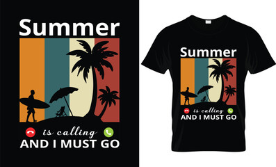 Summer typography t shirt design