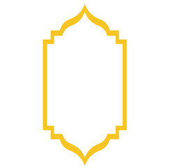 Luxury gold frame ramadan ornament decoration