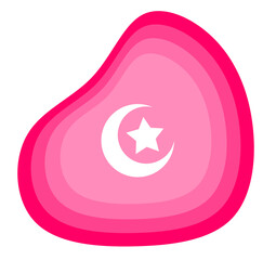 Pink Luxury gold frame ramadan ornament decoration