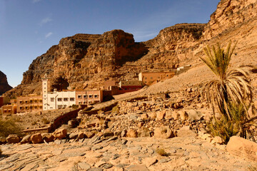 Marocco, sito storico civilt&agrave; berbera. Granaio fortezza e Kasbah di Amtoudi. Regione Souss Massa