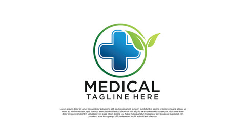Medical logo design unique concept Premium Vector