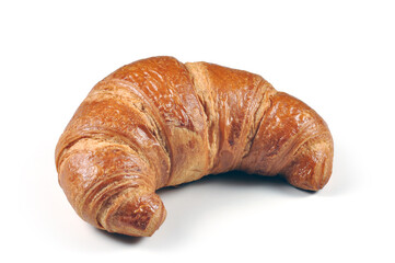 Whole croissant on a white background