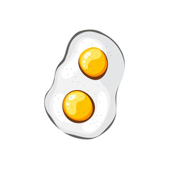 Vector single clipart scrambled eggs. In drawn style.