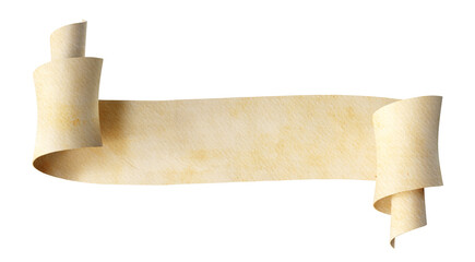 Vintage scroll or manuscript isolated on a white background