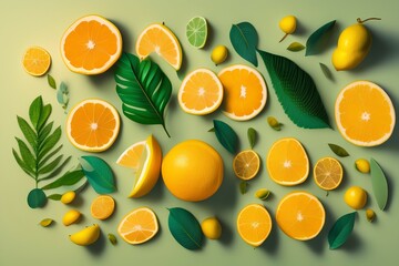 orange and lemon - Generate AI