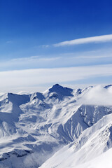 Fototapeta na wymiar High mountains in winter