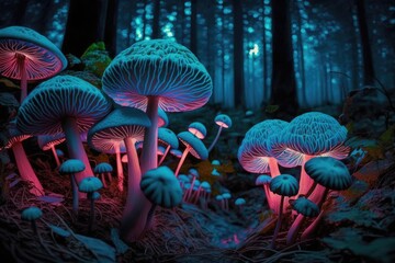 The Enchanted Forest's Mysterious Glow Generative AI