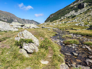 Landscape of Rila Mountain near Malyovitsa peak, Bulgaria