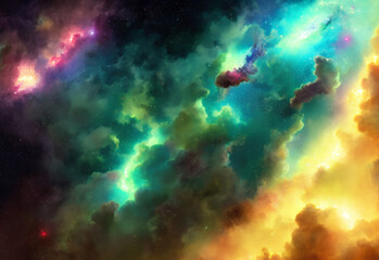 Obraz na płótnie Canvas Wolken in der Galaxie, Nebula