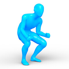 ポーズをとる男性