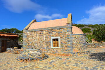 Obraz premium Orthodoxe Kirche St. Luke, Kolokitha, Elounda, Kreta, Griechenland