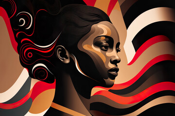 Black History Month. Design, background, graphic, illustration. Generative AI
