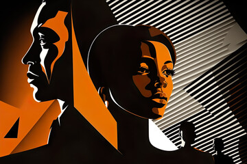 Black History Month. Design, background, graphic, illustration. Generative AI