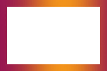 Obraz premium red pink orange yellow square frame isolated on white gradient blank space center 