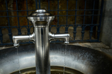 rush with flowing mineral water, healthy and fresh for all people and tourist in Karlovy Vary
