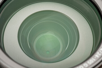 professional camera lens on a black background