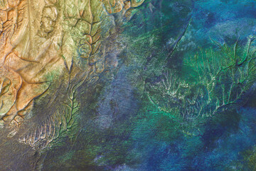 Abstract colorful grunge painting surface texture background