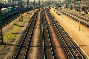 railway in the morning