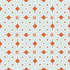 Abstract geometric line seamless white pattern. Arabesque tile texture in asian decor style