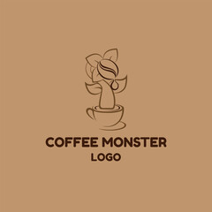 Coffee Monster Logo, Suitable for your Coffee or Cafe Business