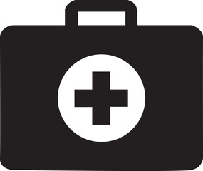 Icono de maletín primeros auxilios. Vector