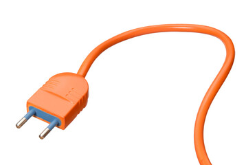 plugin power cable isolated on transparent layered background.