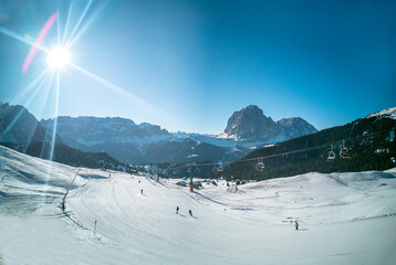 Italy, South Tyrol, Wolkenstein, ski resort Col Raiser