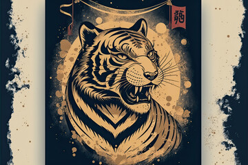 Chinese year of the Tiger Banner