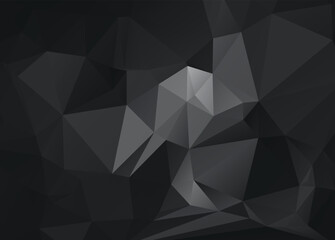darkslategray, gray, lightslategray, black, darkgray color abstract vector triangle background