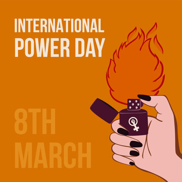 Dia Internacional do Poder com ilustra&ccedil;&atilde;o de isqueiro