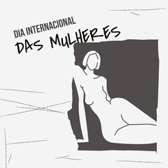 Ilustração de uma mulher para o dia internacional da mulher