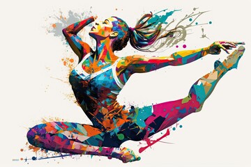 gymnastics colorful background 