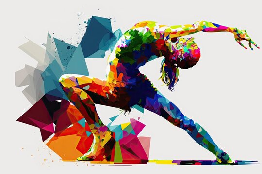 gymnastics colorful background 