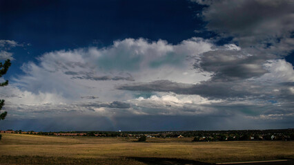 clouds over the field