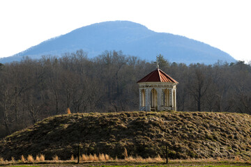 Native American Burial Mound at Sautee Nacoochee Valley Helen, Georgia, USA.