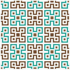Vector geometric ornament in ethnic style. Seamless pattern with  abstract shapes, repeat tiles. Repeating pattern for decor, textile and fabric.
